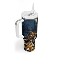 Happy Walpurgis Night Tumbler With Handle Skull Witch Spooky Style