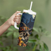Happy Walpurgis Night Tumbler With Handle Skull Witch Spooky Style