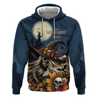 Happy Walpurgis Night Zip Hoodie Skull Witch Spooky Style