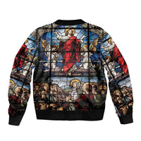 Happy Ascension Day Bomber Jacket Ascension Of Jesus Christ Stained Glass Windows