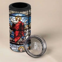 Happy Ascension Day 4 in 1 Can Cooler Tumbler Ascension Of Jesus Christ Stained Glass Windows