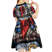 Happy Ascension Day Kid Short Sleeve Dress Ascension Of Jesus Christ Stained Glass Windows