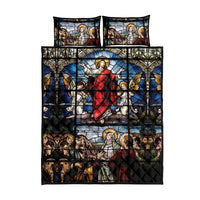 Happy Ascension Day Quilt Bed Set Ascension Of Jesus Christ Stained Glass Windows