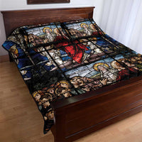 Happy Ascension Day Quilt Bed Set Ascension Of Jesus Christ Stained Glass Windows