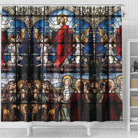Happy Ascension Day Shower Curtain Ascension Of Jesus Christ Stained Glass Windows