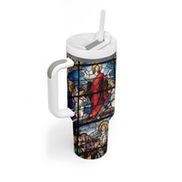 Happy Ascension Day Tumbler With Handle Ascension Of Jesus Christ Stained Glass Windows