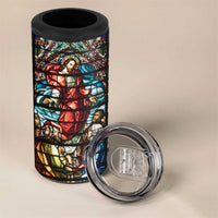 Happy Ascension Day 4 in 1 Can Cooler Tumbler Faith and Religion Stained Glass Windows