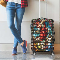 Happy Ascension Day Luggage Cover Faith and Religion Stained Glass Windows