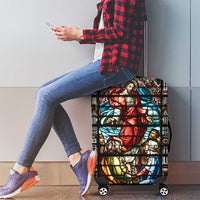 Happy Ascension Day Luggage Cover Faith and Religion Stained Glass Windows