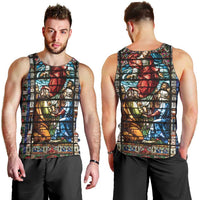 Happy Ascension Day Men Tank Top Faith and Religion Stained Glass Windows