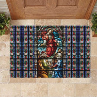 Happy Ascension Day Rubber Doormat Faith and Religion Stained Glass Windows