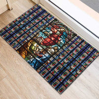 Happy Ascension Day Rubber Doormat Faith and Religion Stained Glass Windows