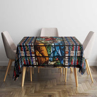 Happy Ascension Day Tablecloth Faith and Religion Stained Glass Windows