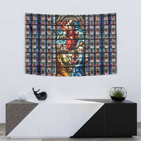 Happy Ascension Day Tapestry Faith and Religion Stained Glass Windows