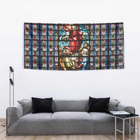 Happy Ascension Day Tapestry Faith and Religion Stained Glass Windows
