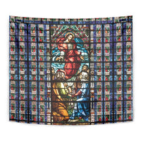 Happy Ascension Day Tapestry Faith and Religion Stained Glass Windows