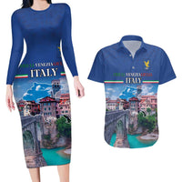 Friuli-Venezia Giulia Italy Couples Matching Long Sleeve Bodycon Dress and Hawaiian Shirt Cividale del Friuli