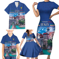 Friuli-Venezia Giulia Italy Family Matching Short Sleeve Bodycon Dress and Hawaiian Shirt Cividale del Friuli