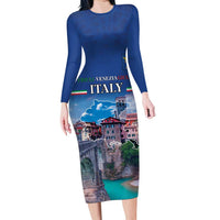 Friuli-Venezia Giulia Italy Long Sleeve Bodycon Dress Cividale del Friuli