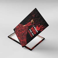 MMIW Native American Red Hand Canvas Wall Art I Wear Red For My Sisters