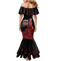 MMIW Native American Red Hand Family Matching Mermaid Dress and Hawaiian Shirt I Wear Red For My Sisters