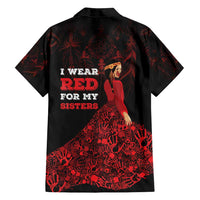 MMIW Native American Red Hand Family Matching Puletasi and Hawaiian Shirt I Wear Red For My Sisters