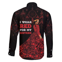 MMIW Native American Red Hand Family Matching Short Sleeve Bodycon Dress and Hawaiian Shirt I Wear Red For My Sisters