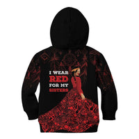 MMIW Native American Red Hand Kid Hoodie I Wear Red For My Sisters