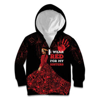 MMIW Native American Red Hand Kid Hoodie I Wear Red For My Sisters