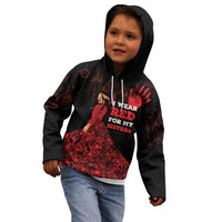 MMIW Native American Red Hand Kid Hoodie I Wear Red For My Sisters