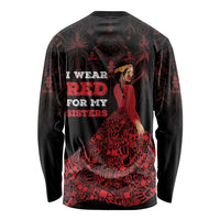 MMIW Native American Red Hand Long Sleeve Shirt I Wear Red For My Sisters