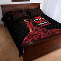 MMIW Native American Red Hand Quilt Bed Set I Wear Red For My Sisters