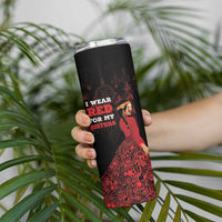 MMIW Native American Red Hand Skinny Tumbler I Wear Red For My Sisters