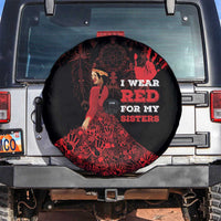 MMIW Native American Red Hand Spare Tire Cover I Wear Red For My Sisters