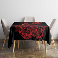 MMIW Native American Red Hand Tablecloth I Wear Red For My Sisters