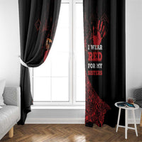 MMIW Native American Red Hand Window Curtain I Wear Red For My Sisters