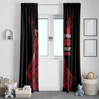 MMIW Native American Red Hand Window Curtain I Wear Red For My Sisters