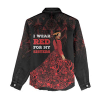 MMIW Native American Red Hand Women Casual Shirt I Wear Red For My Sisters