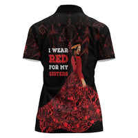 MMIW Native American Red Hand Women Polo Shirt I Wear Red For My Sisters