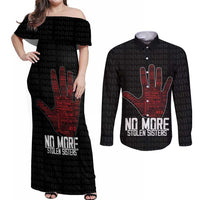 MMIW Awareness Day Couples Matching Off Shoulder Maxi Dress and Long Sleeve Button Shirt No More Stolen Sisters