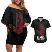 MMIW Awareness Day Couples Matching Off Shoulder Short Dress and Hawaiian Shirt No More Stolen Sisters