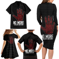 MMIW Awareness Day Family Matching Long Sleeve Bodycon Dress and Hawaiian Shirt No More Stolen Sisters