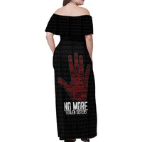 MMIW Awareness Day Family Matching Off Shoulder Maxi Dress and Hawaiian Shirt No More Stolen Sisters