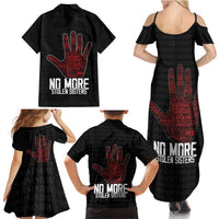 MMIW Awareness Day Family Matching Summer Maxi Dress and Hawaiian Shirt No More Stolen Sisters