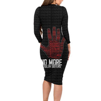 MMIW Awareness Day Long Sleeve Bodycon Dress No More Stolen Sisters