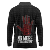MMIW Awareness Day Long Sleeve Polo Shirt No More Stolen Sisters