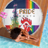 LGBTQ Pride Month Gay Beach Blanket Eiffel Tower Paris Rainbow Flag