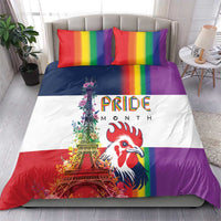 LGBTQ Pride Month Gay Bedding Set Eiffel Tower Paris Rainbow Flag