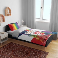 LGBTQ Pride Month Gay Bedding Set Eiffel Tower Paris Rainbow Flag