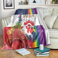 LGBTQ Pride Month Gay Blanket Eiffel Tower Paris Rainbow Flag